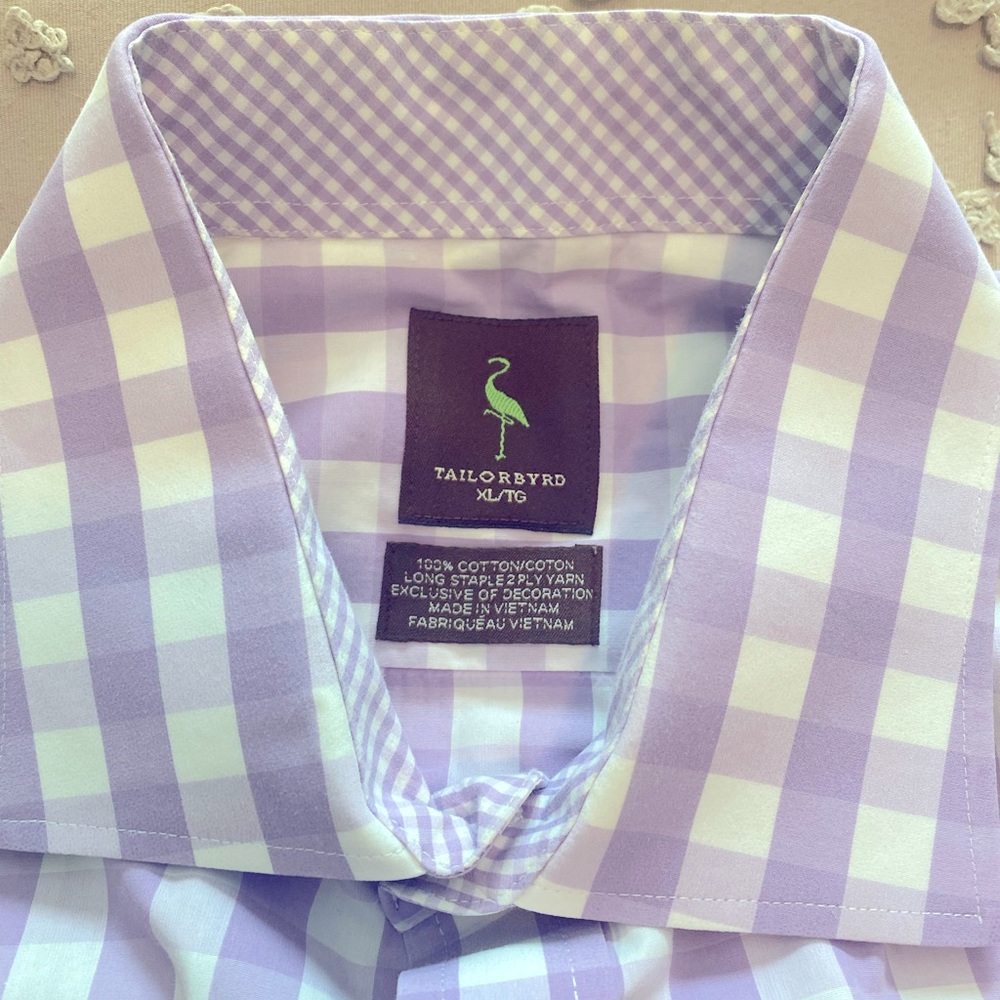 Tailorbyrd - gingham long sleeve button down